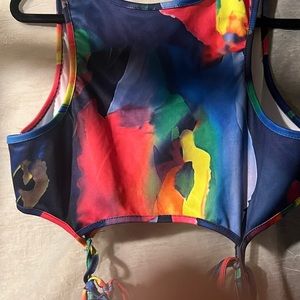 Colorful 2 piece romper